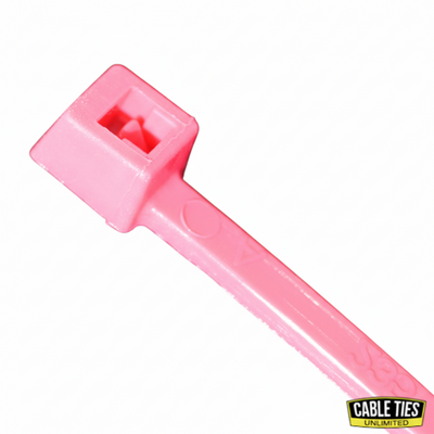 4" 18lb Fluorescent Pink Cable Ties Part # C4-18-Flo Pink 100/Bag