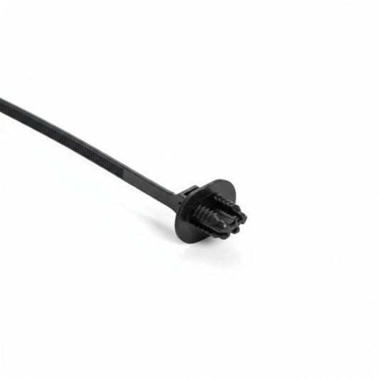 HellermannTyton 157-00232 1-Piece Cable Tie/Fir Tree with Disc, 8.6"L, 6.2 - 13.0 mm, PA66HIRHS, Black, 500/pkg