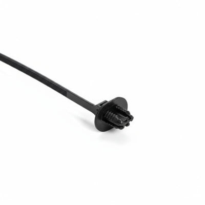 HellermannTyton 157-00232 1-Piece Cable Tie/Fir Tree with Disc, 8.6"L, 6.2 - 13.0 mm, PA66HIRHS, Black, 500/pkg