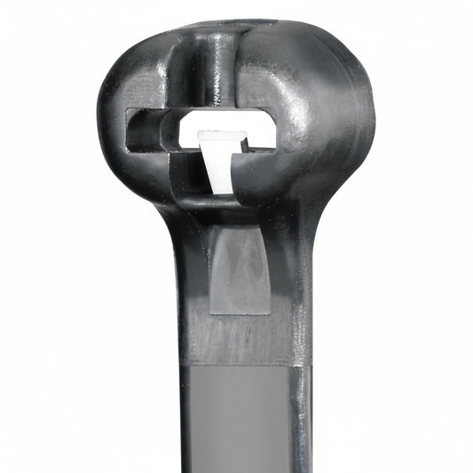 Panduit 4 18lb UV Black Weather Resistant Dome-Top Barb Ty Cable Ties 100/bag Part #BT1M-C0