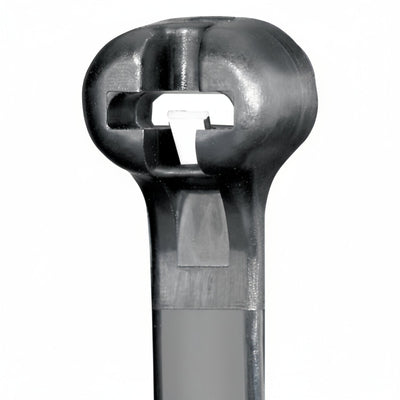 Panduit 6" 18lb UV Black Weather Resistant Dome-Top Barb Ty Cable Ties 1000/bag Part #BT1.5M-M0