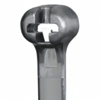 Panduit 12” 50lb UV Black Weather Resistant Dome-Top Barb Ty Cable Ties 100/bag Part #BT3S-C0