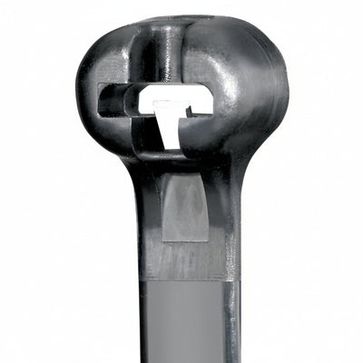 Panduit 12" 50lb UV Black Weather Resistant Dome-Top Barb Ty Cable Ties 1000/bag Part #BT3S-M0