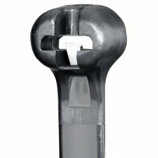 Panduit 15" 50lb UV Black Weather Resistant Dome-Top Barb Ty Cable Ties 100/bag Part #BT4S-C0