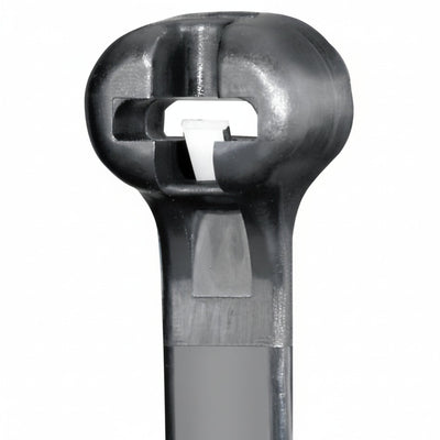 Panduit 15" 50lb UV Black Weather Resistant Dome-Top Barb Ty Cable Ties 100/bag Part #BT4S-C0