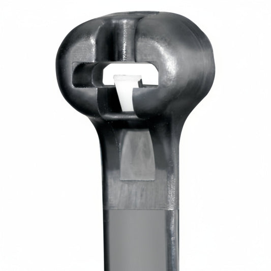 Panduit 9" 120lb UV Black Weather Resistant Dome-Top Barb Ty Cable Ties 50/bag Part #BT2LH-L0