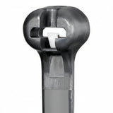 Panduit 8 18lb UV Black Weather Resistant Dome-Top Barb Ty Cable Ties100/bag Part #BT2M-C0