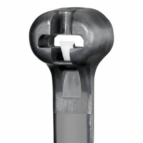 Panduit 8 18lb UV Black Weather Resistant Dome-Top Barb Ty Cable Ties100/bag Part #BT2M-C0