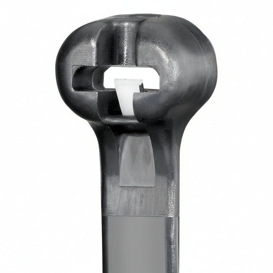 Panduit 8 18lb UV Black Weather Resistant Dome-Top Barb Ty Cable Ties100/bag Part #BT2M-C0