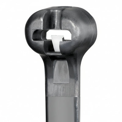 Panduit 8 18lb UV Black Weather Resistant Dome-Top Barb Ty Cable Ties100/bag Part #BT2M-C0
