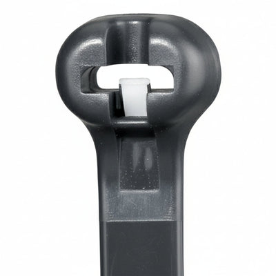 Panduit 31" 120lb Black UV Weather Resistant Dome-Top Barb Ty Cable Ties 50/bag, Part #BT9LH-L0