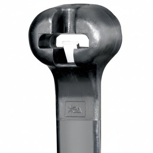 Panduit 11" 40lb UV Black Weather Resistant Dome-Top Barb Ty Cable Ties 100/bag Part #BT3I-C0