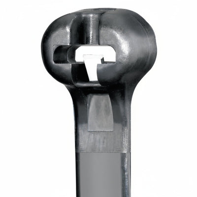 Panduit 11" 40lb UV Black Weather Resistant Dome-Top Barb Ty Cable Ties 1000/bag Part #BT3I-M0