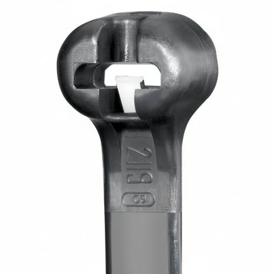 Panduit 28" 120lb Black UV Weather Resistant  Dome-Top Barb Ty Cable Ties 50/bag, Part #BT8LH-L0