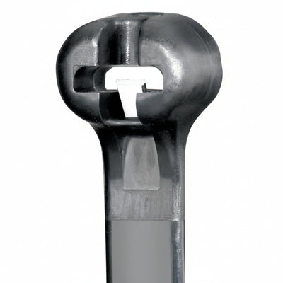 Panduit 24" 120lb Black UV Weather Resistant Dome-Top Barb Ty Cable Ties 50/bag, Part # BT7LH-L0