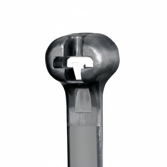 Panduit 18" 120lb Black UV Weather Resistant Dome-Top Barb Ty Cable Ties 50/bag, Part #BT5LH-L0