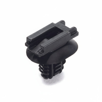 HellermannTyton 151-01246 Connector Clip w/Oval Fir Tree, 0.51 - 6.75 mm Panel Thickness, Hole Dia. 6.2–13.0mm, PA66HIRHS, Black, 5000/ctn