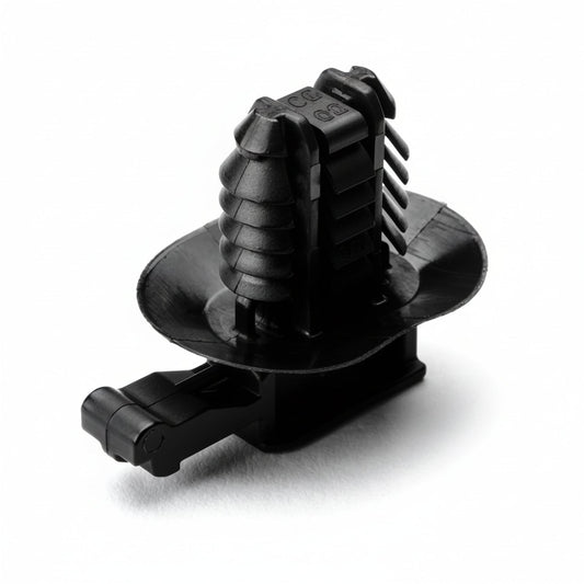 HellermannTyton 151-01286 Connector Clip w/Oval Fir Tree, 0.51 - 6.75 mm Panel Thickness, Hole Dia. 6.2–13.0mm, PA66HIRHS, Black, 4000/ctn