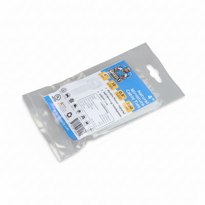 4" 18lb Natural Cable Tie 100/bag