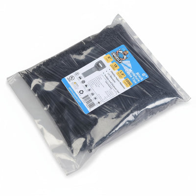 6" 18lb BlackUV Cable Tie 1000/bag