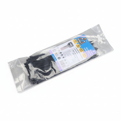 8" 18lb BlackUV Cable Tie 100/bag