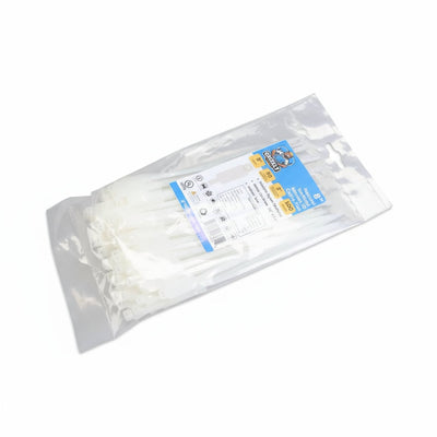8" 50lb Verticle Marker ID Flag Cable Tie Natural 100/bag