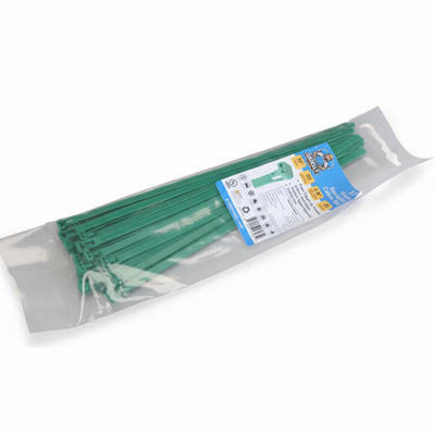 12" 50lb Green Releasable Cable Tie 25/bag