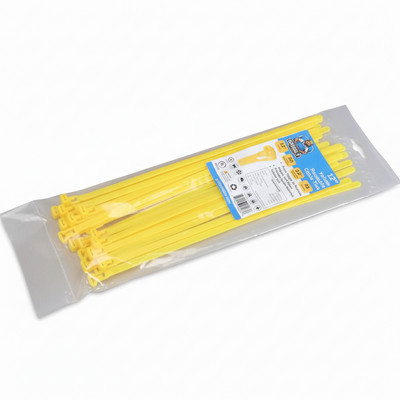 12" 50lb Yellow Releasable Cable Tie 25/bag