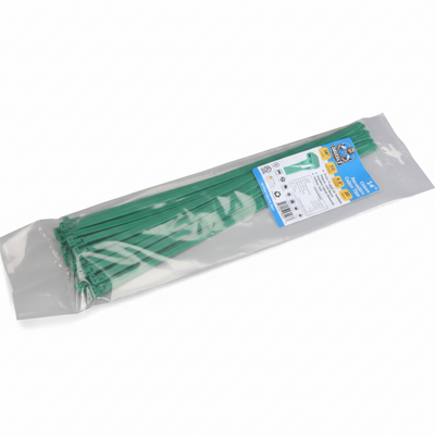 14" 50lb Green Releasable Cable Tie 25/bag