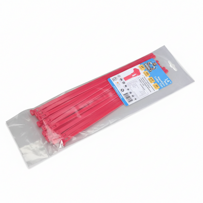 14" 50lb Red Releasable Cable Tie 25/bag