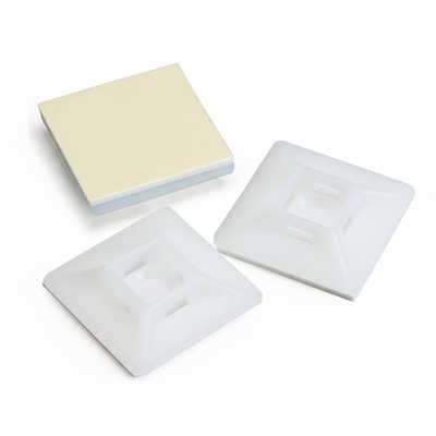 1" Natural 4-Way Adhesive Cable Mounts 100/bag