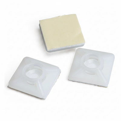 .75" Natural 4-Way Adhesive Cable Mounts 25/bag