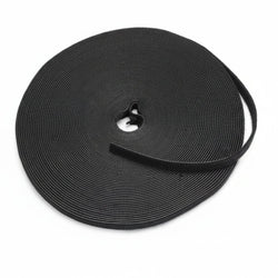 Grizzly Supply Hook & Loop 1/2" Black Continuous Roll 25 yards/roll