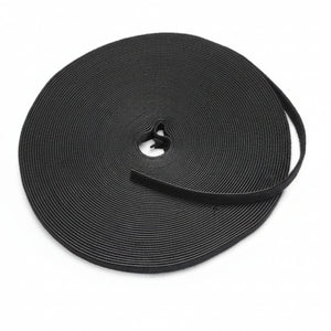 Grizzly Supply Hook & Loop 1/2" Black Continuous Roll 25 yards/roll