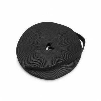 Grizzly Supply Hook & Loop 3/4" Black Continuous Roll 25 yards/roll