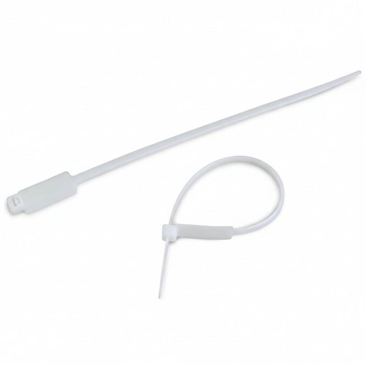 8" 50lb Verticle Marker ID Flag Cable Tie Natural 100/bag