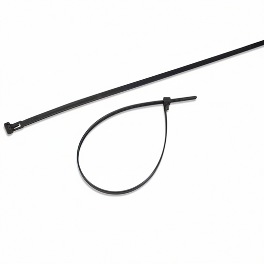 14" 50lb BlackUV Releasable Cable Tie 25/bag