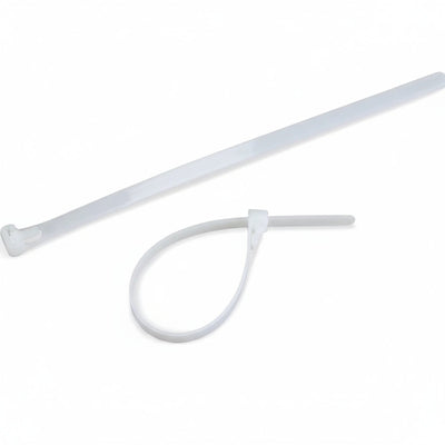 8" 50lb Natural Releasable Cable Tie 100/bag