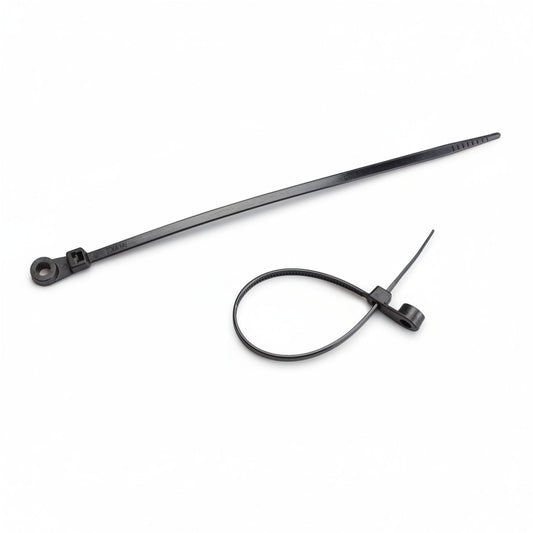 6" 40lb BlackUV Screw Mount Cable Tie 100/bag