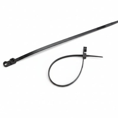 8" 50lb BlackUV Screw Mount Cable Tie 30/bag