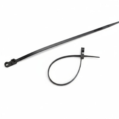 8" 50lb BlackUV Screw Mount Cable Tie 100/bag