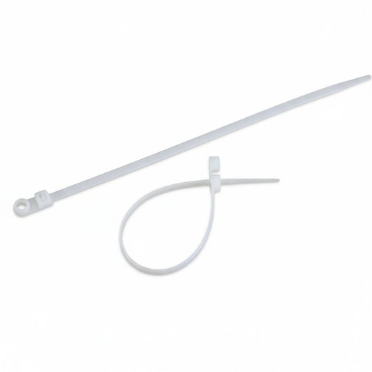 8" 50lb Natural Screw Mount Cable Tie 30/bag