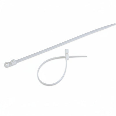 8" 50lb Natural Screw Mount Cable Tie 30/bag