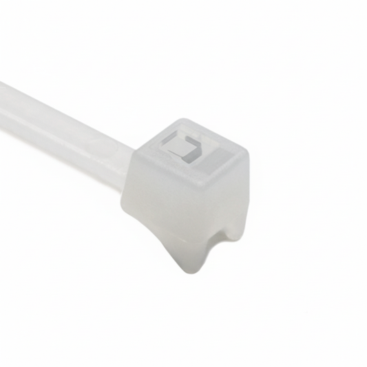 7.87" 50lb Natural Clamp Head Cable Ties 100/bag Part # CL7.5-50-9C