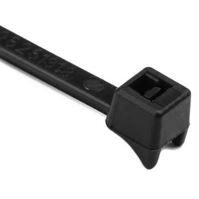 7.87" 50lb UV Black Clamp Head Cable Ties 100/bag Part # CL7.5-50-0C