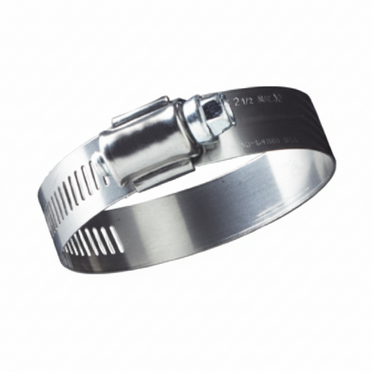 #12 Stainless Steel Hose Clamp w/ Zinc Plated Screw 10/box