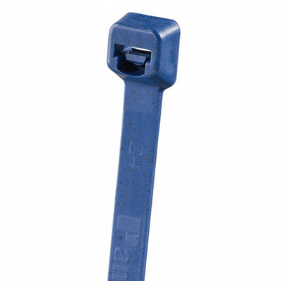 Panduit 12" 30lb Dark Blue Pan-Ty® Metal Detectable Polypropylene Cable Ties 100/bag Part #PLT3S-C186