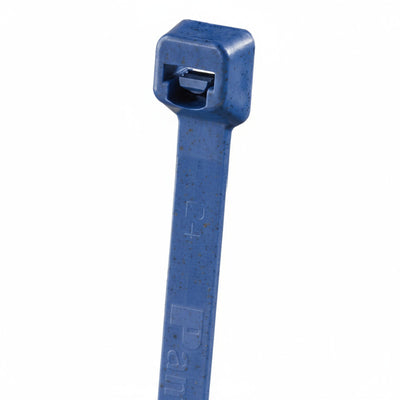 Panduit 4" 15lb Dark Blue Pan-Ty® Metal Detectable Polypropylene Cable Ties 100/bag Part #PLT1M-C186