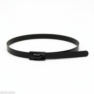 20" 300lb - Black Polyester Coated 316 Stainless Steel Cable Ties Part #SSPCoated20-HD 100/bag