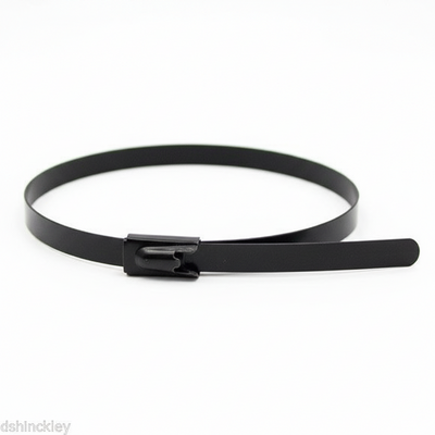 27" 300lb - Black Polyester Coated 316 Stainless Steel Cable Ties Part #SSPCoated27-HD 100/bag